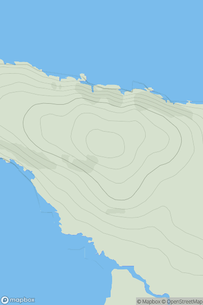 Thumbnail image for Cnoc an Fhithich [Barra to Barra Head] showing contour plot for surrounding peak